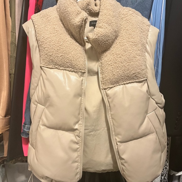 Jackets & Coats Evereve Sherpa Vegan Leather Vest Poshmark
